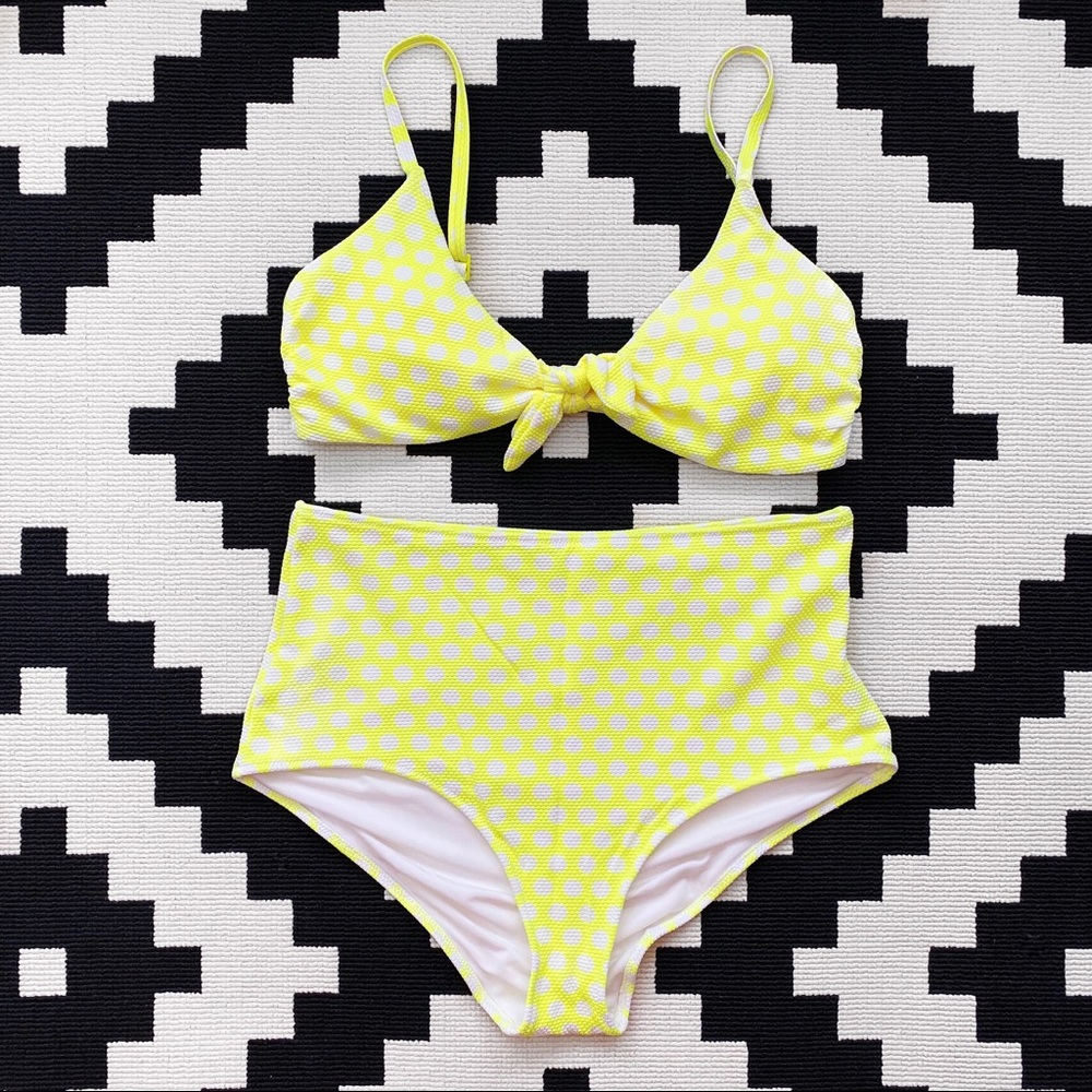 🌟AERIE🌟 Brand New Yellow Polka Dot Bikini Set